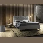 Lit double rembourré avec coffre de rangement Made in Italy - Tournesol Viadurini