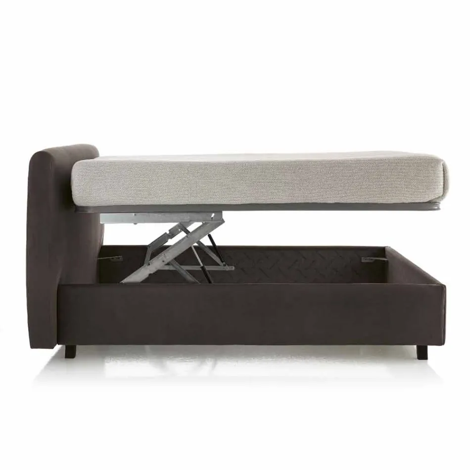 Lit Lit rembourré avec conteneur de levage 160x190 / 200cm Mia Viadurini