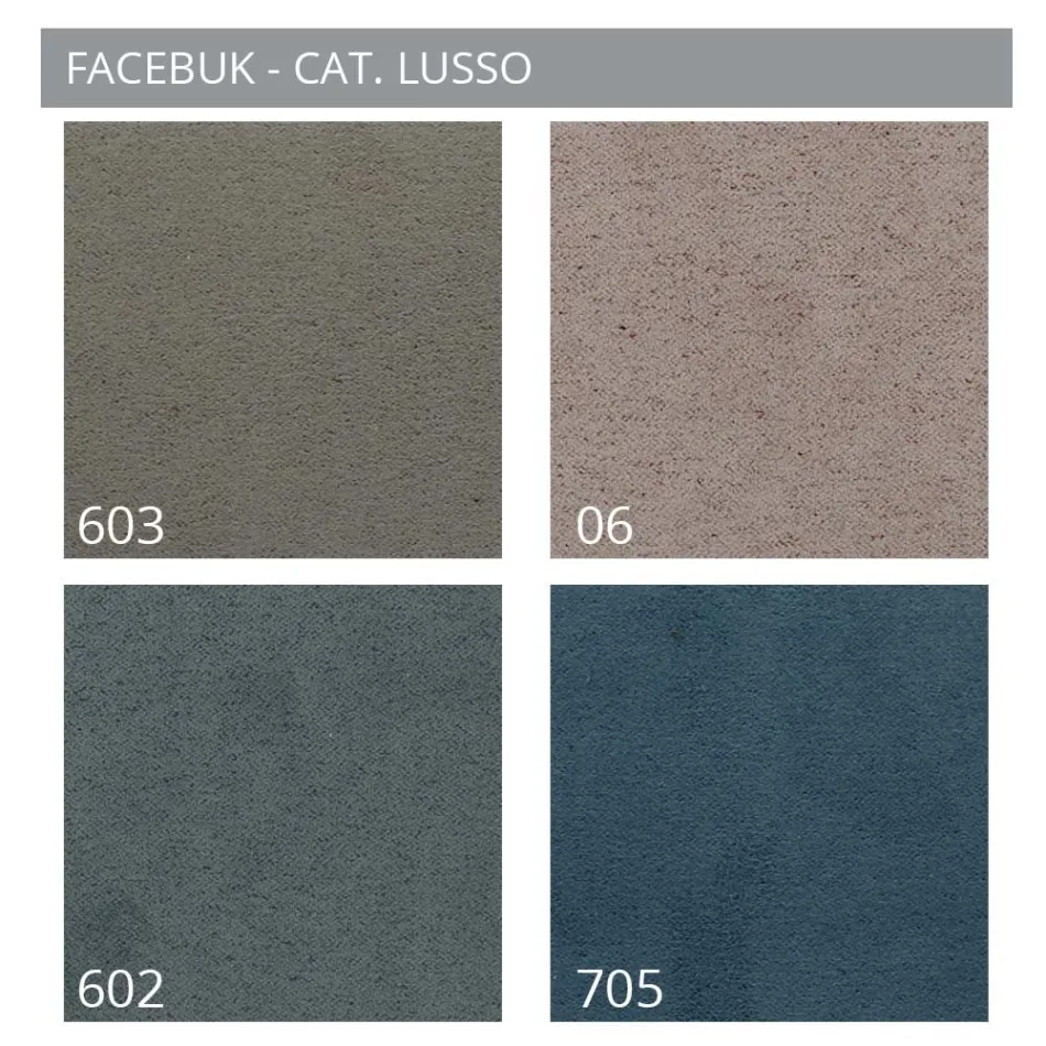 Lit double rembourré avec meuble de rangement en tissu - Belle Viadurini