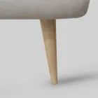 Lit double rembourré avec matelas et 2 tables de chevet fabriqués en Italie - Rolly Viadurini