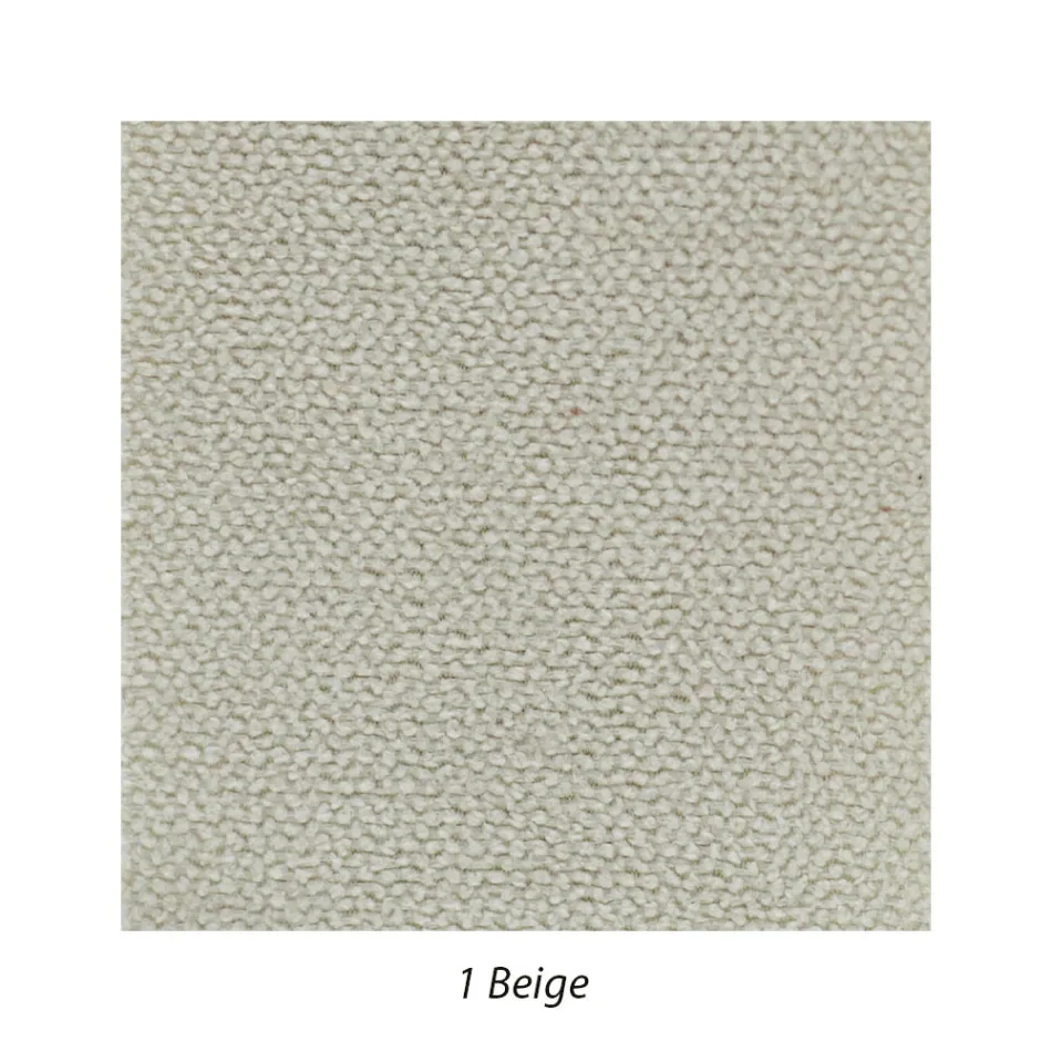 Lit double rembourré avec matelas et 2 tables de chevet fabriqués en Italie - Rolly Viadurini