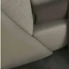 Lit double rembourré et recouvert de tissu et cuir fabriqué en Italie - Lula Viadurini