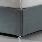 Lit double contemporain tapissé avec boîte pic 160x190 / 200cm Sun Viadurini