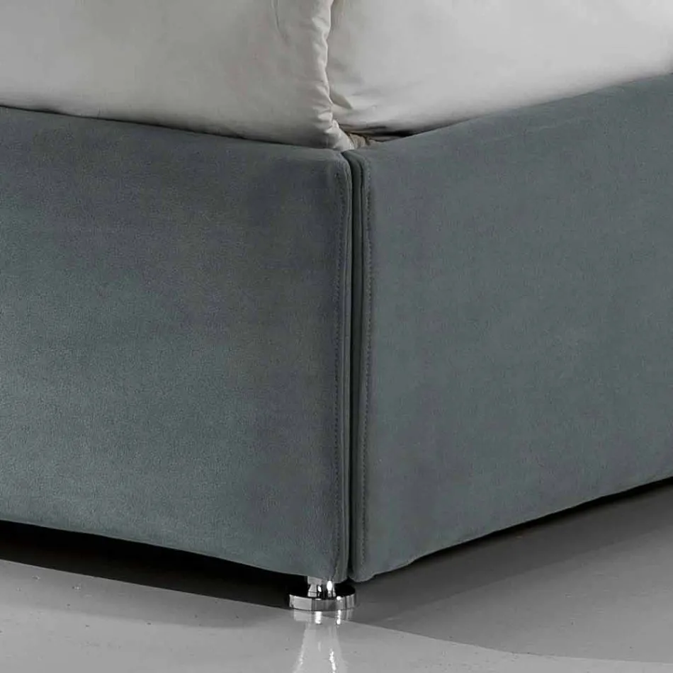 Lit double contemporain tapissé avec boîte pic 160x190 / 200cm Sun Viadurini