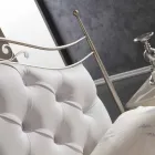 Rembourré à double main de lit en fer solide Gracie Viadurini