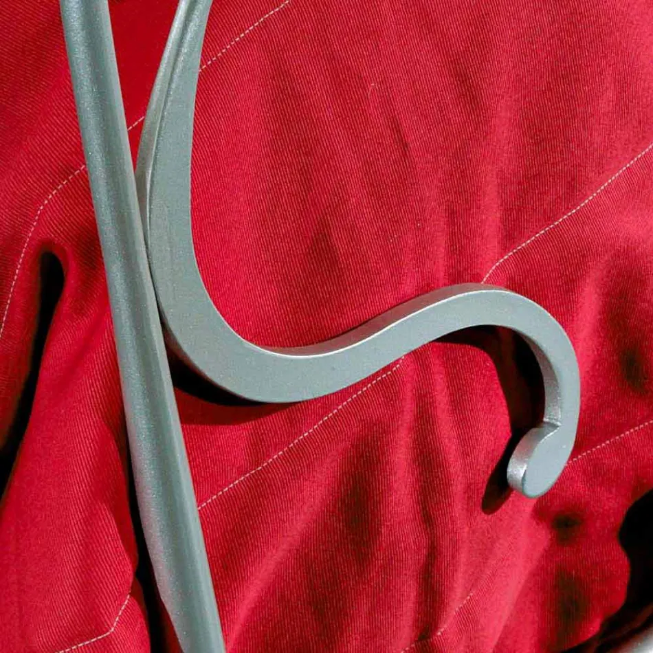 Lit double dans l&#39;artisanat de fer avec les jambes coniques Zoe Viadurini