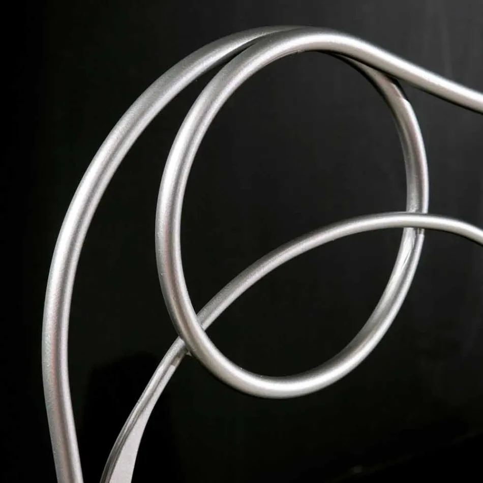 Lit double dans l&#39;artisanat de fer avec les jambes coniques Zoe Viadurini