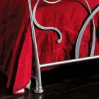 Lit double dans l&#39;artisanat de fer avec les jambes coniques Zoe Viadurini