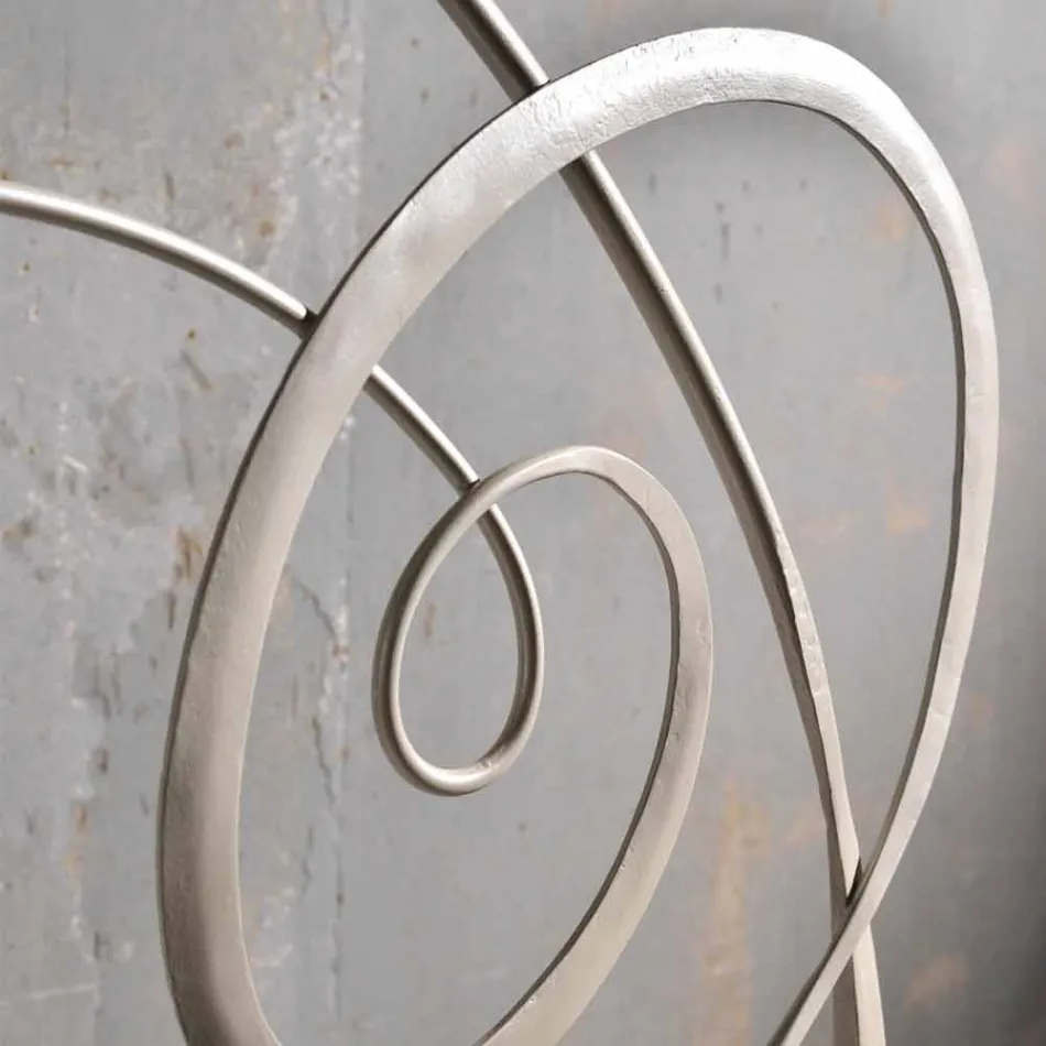 lit double en fer forgé avec Athena treble clef décoration Viadurini