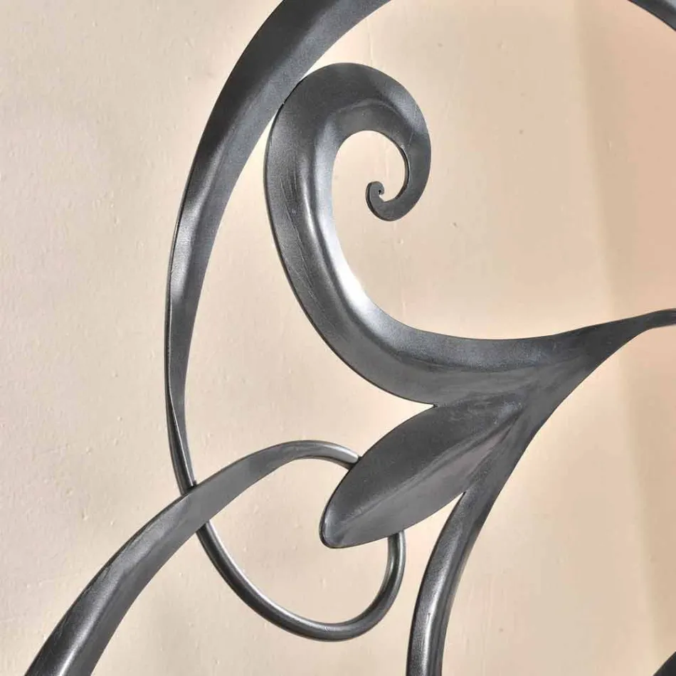 fer lit double avec tête de lit en lame forgée Allison Viadurini