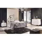 fer lit double avec tête de lit en lame forgée Allison Viadurini