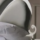 Lit double rembourré avec des cristaux de fer Kimberly Viadurini