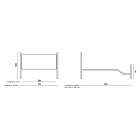 Lit Double en Fer Tubulaire Argent Noir Fabriqué en Italie - Géométrie Viadurini