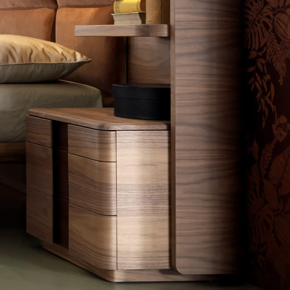 Lit rembourré deux personnes Grilli York made in Italy design moderne Viadurini