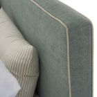 Lit double en tissu ou éco-cuir avec meuble de rangement Made in Italy – Etoile Viadurini