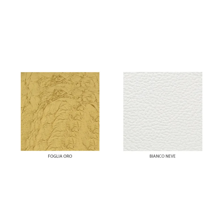 Lit double en cuir véritable avec matelas et 2 tables de chevet - King Viadurini