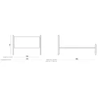 Lit double en cuir véritable avec matelas et 2 tables de chevet - King Viadurini