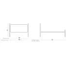 Lit double en cuir véritable avec matelas et 2 tables de chevet fabriqué en Italie - Laser Viadurini