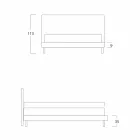 Lit double moderne à base mince Gaya New de Bolzan Viadurini
