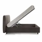 Lit double contemporain avec boîte de rangement 160x190 / 200 cm Gin Viadurini