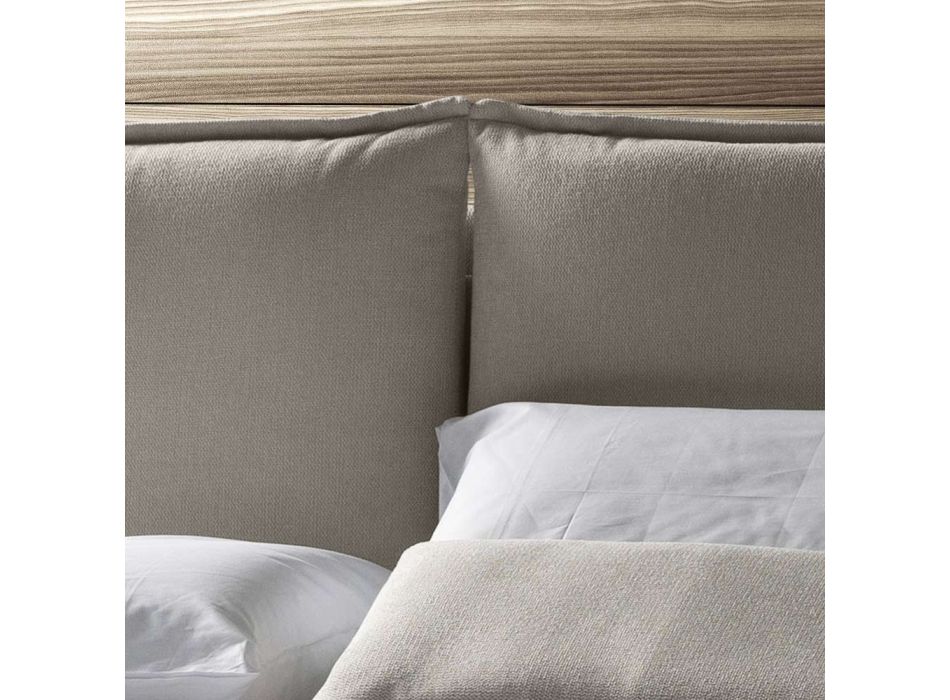 Lit double moderne avec tête de lit rembourrée Made in Italy - Ernesta Viadurini