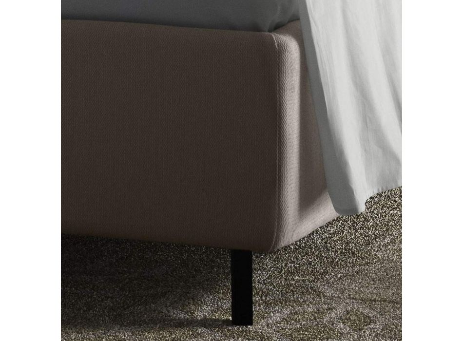Lit double moderne avec tête de lit rembourrée Made in Italy - Ernesta Viadurini