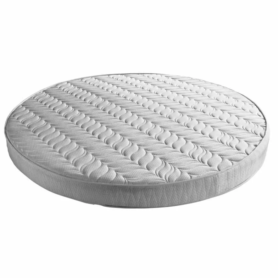Lit double rond moderne de luxe en similicuir fabriqué en Italie - Dream Viadurini