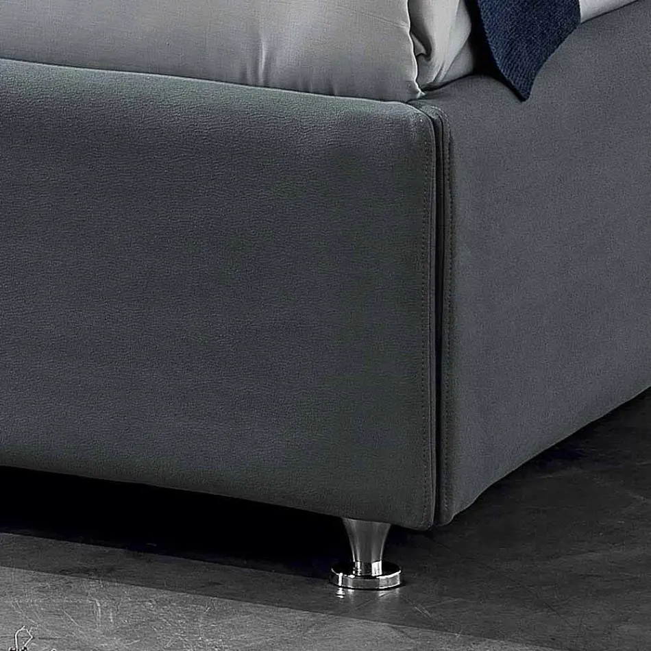 Lit double contemporain tapissé avec boîte pic 160x190 / 200cm Mia Viadurini