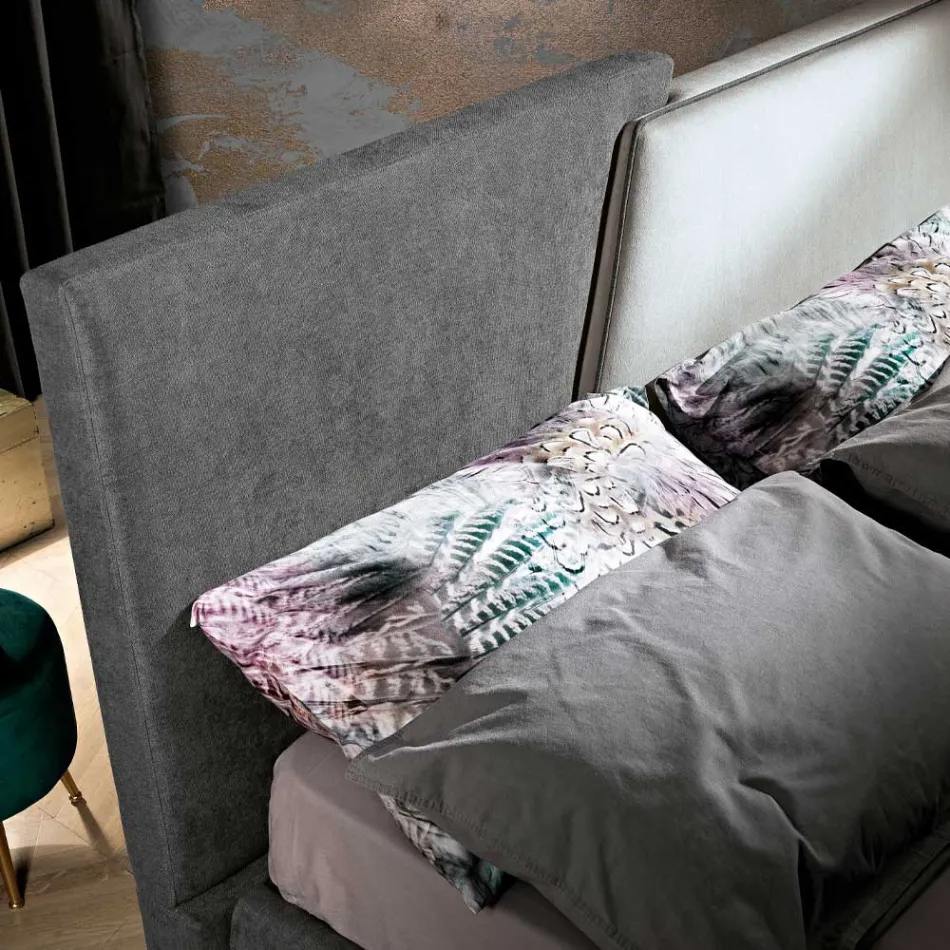 Lit double rembourré moderne au design matelassé ou lisse - Aftamo Viadurini
