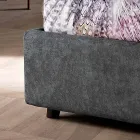 Lit double rembourré moderne au design matelassé ou lisse - Aftamo Viadurini