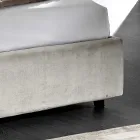 Lit double rembourré moderne au design matelassé ou lisse - Aftamo Viadurini