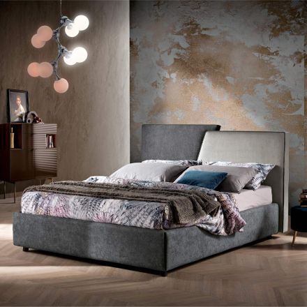 Lit double rembourré moderne au design matelassé ou lisse - Aftamo Viadurini