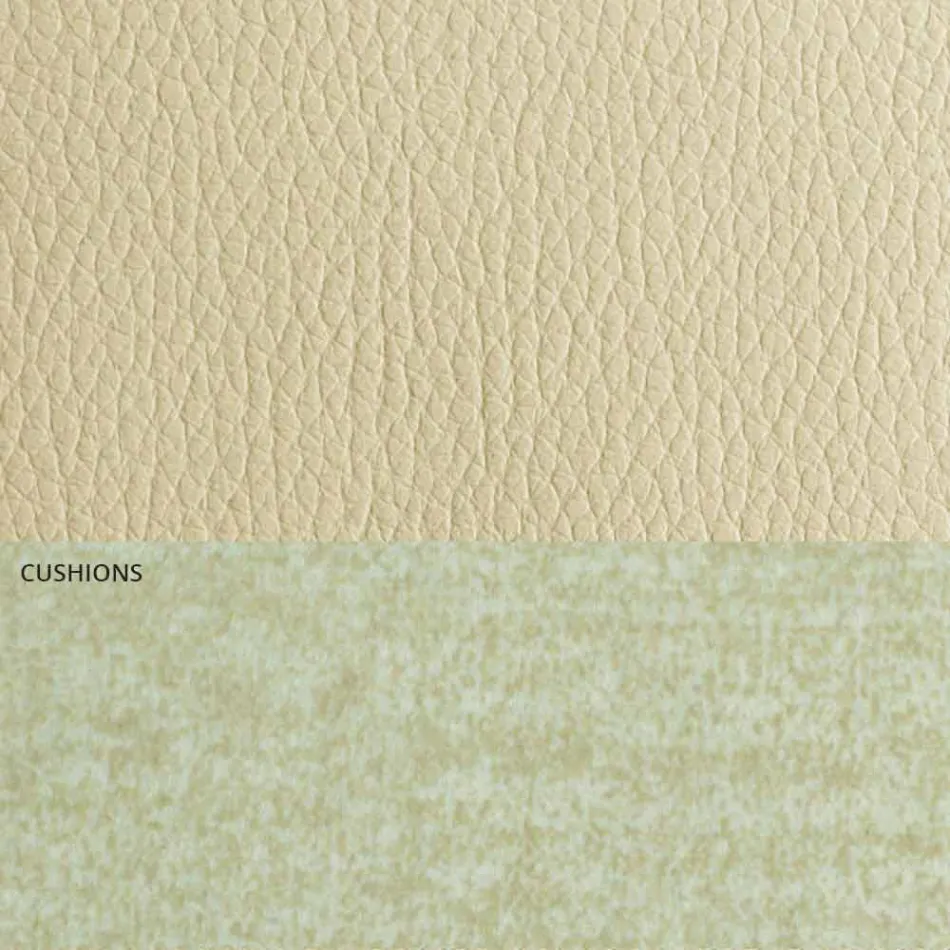 Lit double moderne en similicuir et tissu Made in Italy - Zeldo Viadurini