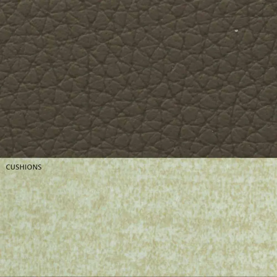 Lit double moderne en similicuir et tissu Made in Italy - Zeldo Viadurini