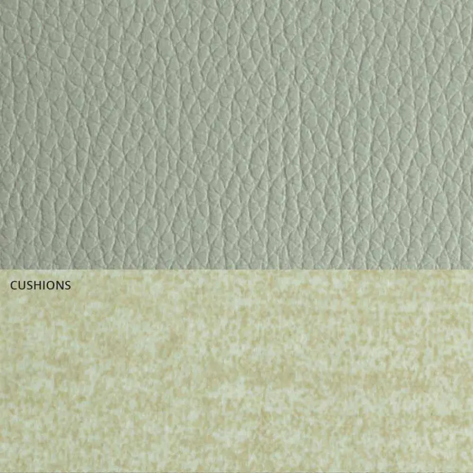 Lit double moderne en similicuir et tissu Made in Italy - Zeldo Viadurini