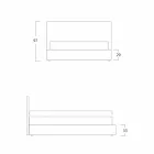 Lit double moderne, sans rangement, Gaya New by Bolzan Viadurini