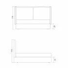 Lit double moderne, sans rangement, Kate by Bolzan Viadurini