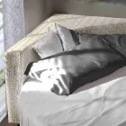 Lit double rond moderne avec tête de lit angulaire Made in Italy - Tima Viadurini