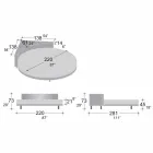 Lit double rond moderne avec tête de lit angulaire Made in Italy - Tima Viadurini