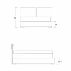 Lit double sans coffre, design contemporain, Iorca by Bolzan Viadurini