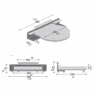 Lit double rond recouvert de cuir écologique design Made in Italy - Vesio Viadurini