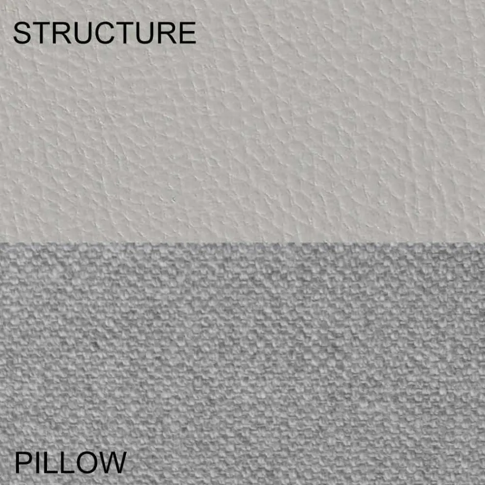 Lit double rond recouvert de cuir écologique design Made in Italy - Vesio Viadurini