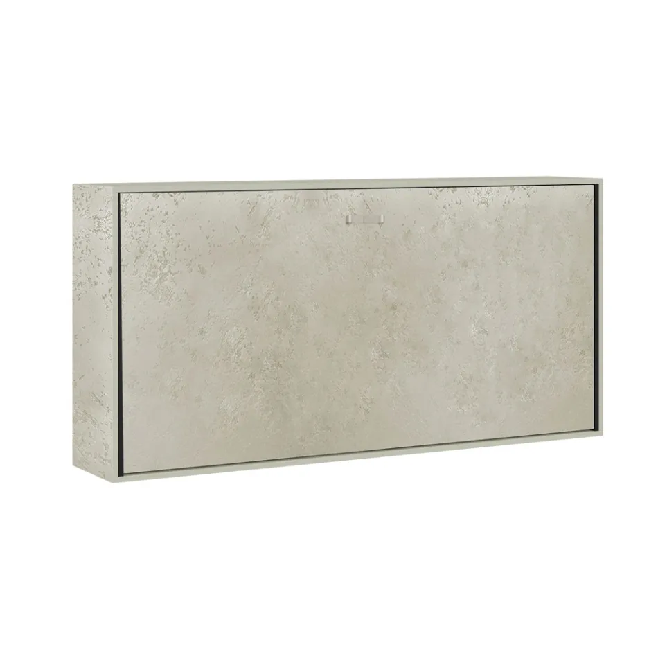 Lit simple escamotable horizontal fabriqué en Italie - Collaboratif Viadurini