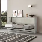 Lit simple escamotable horizontal fabriqué en Italie - Collaboratif Viadurini