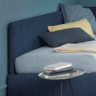 Lit d'angle simple avec tête de lit et panneau latéral Line4 Bolzan Viadurini