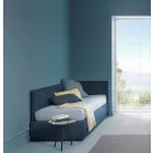 Lit d'angle simple avec tête de lit et panneau latéral Line4 Bolzan Viadurini