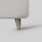 Lit simple avec tête de lit et pieds rembourrés fabriqués en Italie - Aaron Viadurini