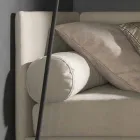 Lit simple avec tête de lit et panneau latéral profilés, Line8 Bolzan Viadurini