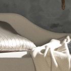 Lit simple avec tête de lit et panneau latéral profilés, Line8 Bolzan Viadurini