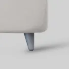 Lit simple rembourré avec rangement en option fabriqué en Italie - Akira Viadurini